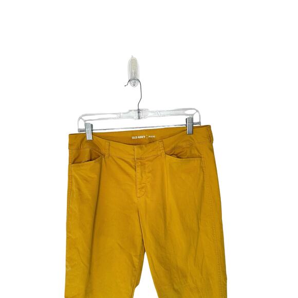 Old Navy Yellow Career Business Office Straight Leg Pixie Dress Pants Size 8 - Picture 4 of 11